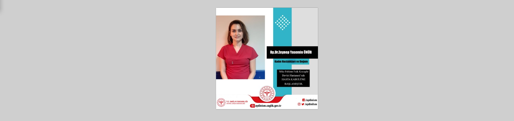 Kadın Hastalıkları ve Doğum Uzmanı Op.Dr.Zeynep Yasemin ÖNÜR Hasta Kabulüne Başlamıştır